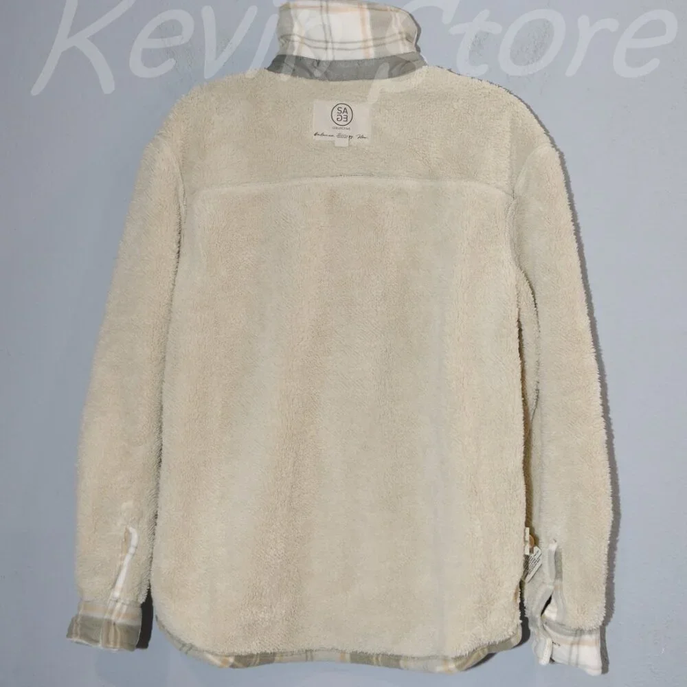 SAGE‎ Women's Plush Shirt Jacket
